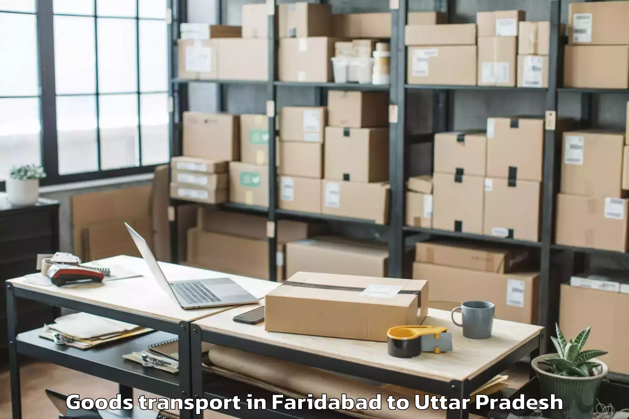 Top Faridabad to Gonda City Goods Transport Available